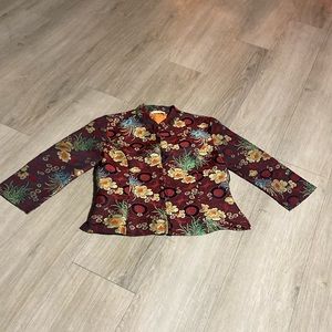 Vintage Forever 21 blazer jacket (medium) Asian print